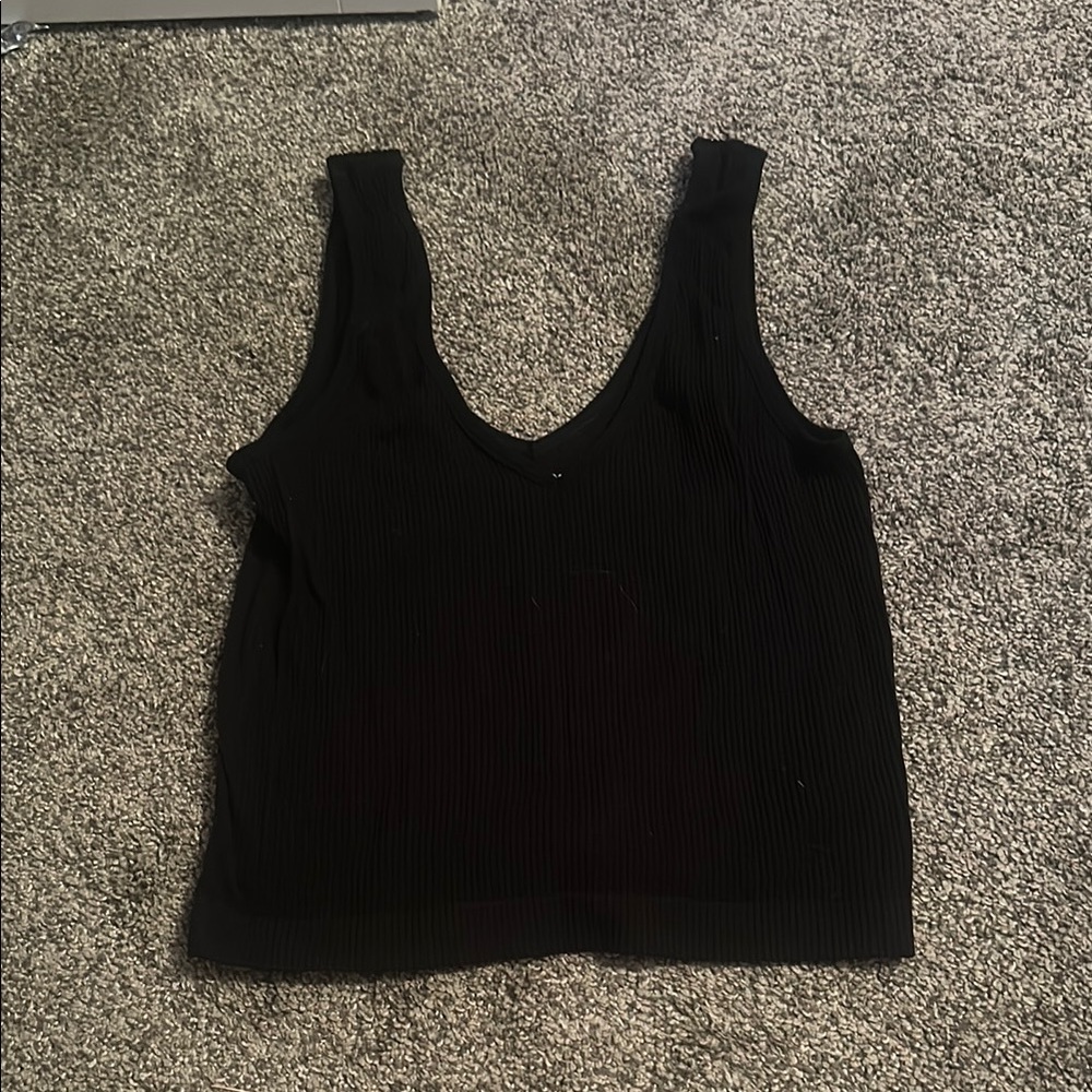 Rue21 Black Ribbed Tank Top